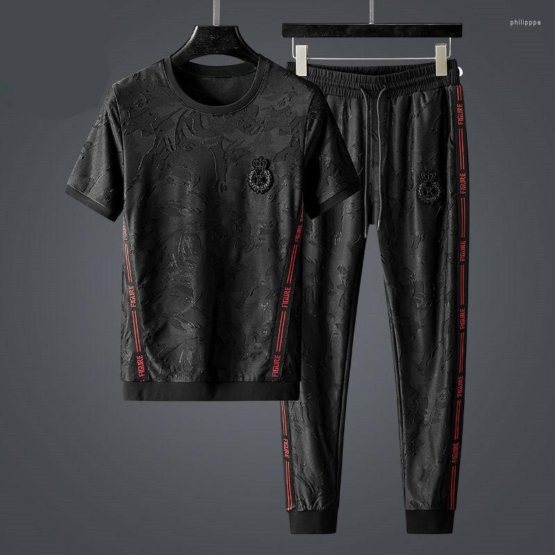 Men's Tracksuits High-end Luxury Leisure Sports Suit Men's Summer Loose Korean Trend Set Of Clothes T Shirt Short Sleeve Trousers, Tops and shorts
Men's Tracksuits High-end Luxury Leisure Sports Suit Men's Summer Loose Korean Trend Set Of Clothes T Shirt Short Sleeve Trousers, Tops and shorts