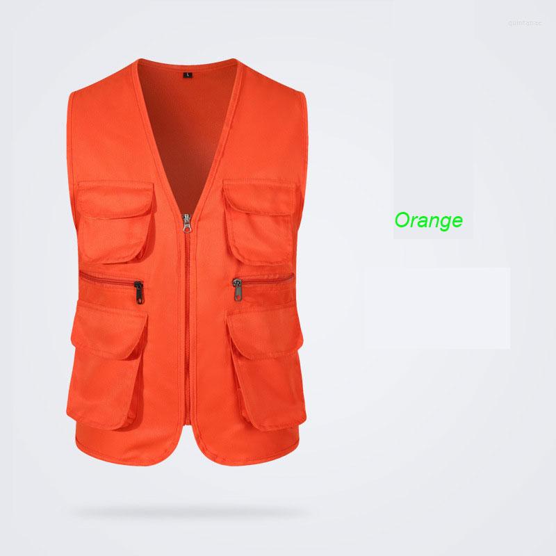 Men's Vests Men Women Outdoor Three-dimensional Multi-pocket Vest Advertising Volunteer Group Activities Overalls V-neck With Zipper, Orange
Men's Vests Men Women Outdoor Three-dimensional Multi-pocket Vest Advertising Volunteer Group Activities Overalls V-neck With Zipper, Orange