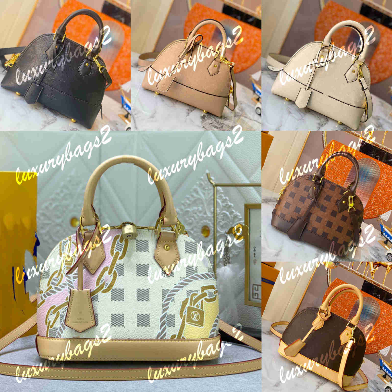 ALMA BB Bag NEO Shell Bags Handbag Brown White Gird HPB 25cm Empreinte Genuine Leather M53152 M44121 Luxurys Handbags, Black emboss
ALMA BB Bag NEO Shell Bags Handbag Brown White Gird HPB 25cm Empreinte Genuine Leather M53152 M44121 Luxurys Handbags, Black emboss