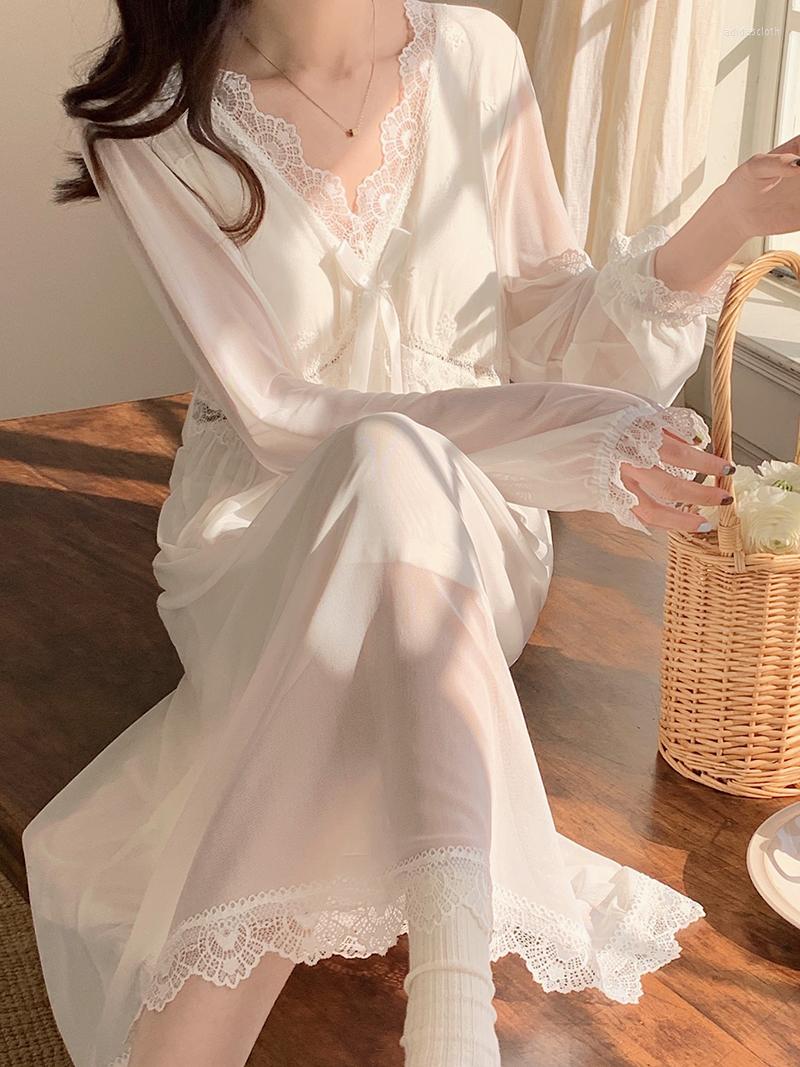 Women's Sleepwear Lace Cotton Sexy Night Dress Long Sleeve Spring Vintage With Pad Korean Princess Nightgowns Nighty For Women, Pink
Women's Sleepwear Lace Cotton Sexy Night Dress Long Sleeve Spring Vintage With Pad Korean Princess Nightgowns Nighty For Women, Pink