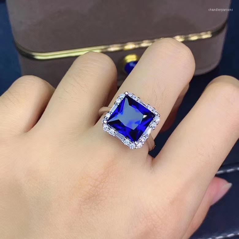 Cluster Rings The GiftFor Your Girl Friend Natural Real Blue Sapphire Ring 925 Sterling Silver Fine Handworked Jewelry Finger
Cluster Rings The GiftFor Your Girl Friend Natural Real Blue Sapphire Ring 925 Sterling Silver Fine Handworked Jewelry Finger
