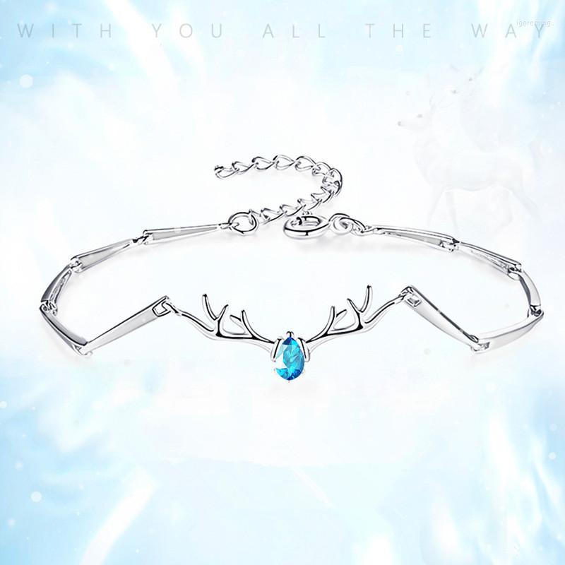 Charm Bracelets Fashion Jewelry Antler Zircon Bracelet For Women Creative Christmas Elk Sliver Friend Gifts Armband Accessories
Charm Bracelets Fashion Jewelry Antler Zircon Bracelet For Women Creative Christmas Elk Sliver Friend Gifts Armband Accessories