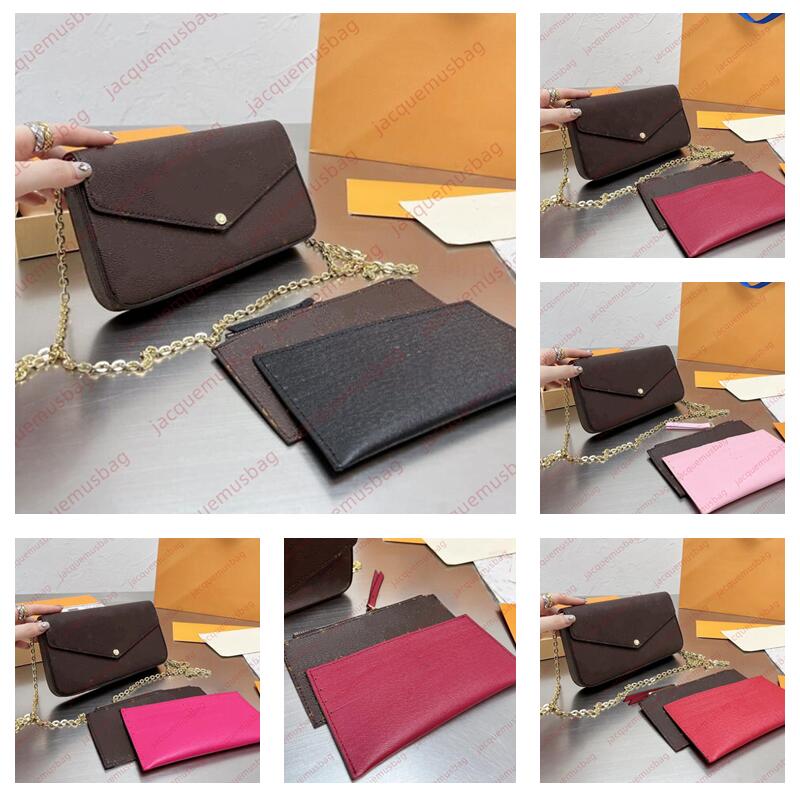 Women chain bag Pochette Felicie handbag 3-pc tote beach Hobo purses designer Shoulder crossbody bags Credit card holder messenger wallet pouch dhgate Sacoche
Women chain bag Pochette Felicie handbag 3-pc tote beach Hobo purses designer Shoulder crossbody bags Credit card holder messenger wallet pouch dhgate Sacoche