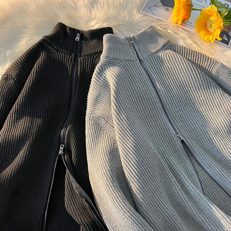 Men's Sweaters Men's Knitted Sweater Coat Fashion Solid Cardigan Men Jacket Loose Stand Collar Zip High Street Outwear A117, Black
Men's Sweaters Men's Knitted Sweater Coat Fashion Solid Cardigan Men Jacket Loose Stand Collar Zip High Street Outwear A117, Black