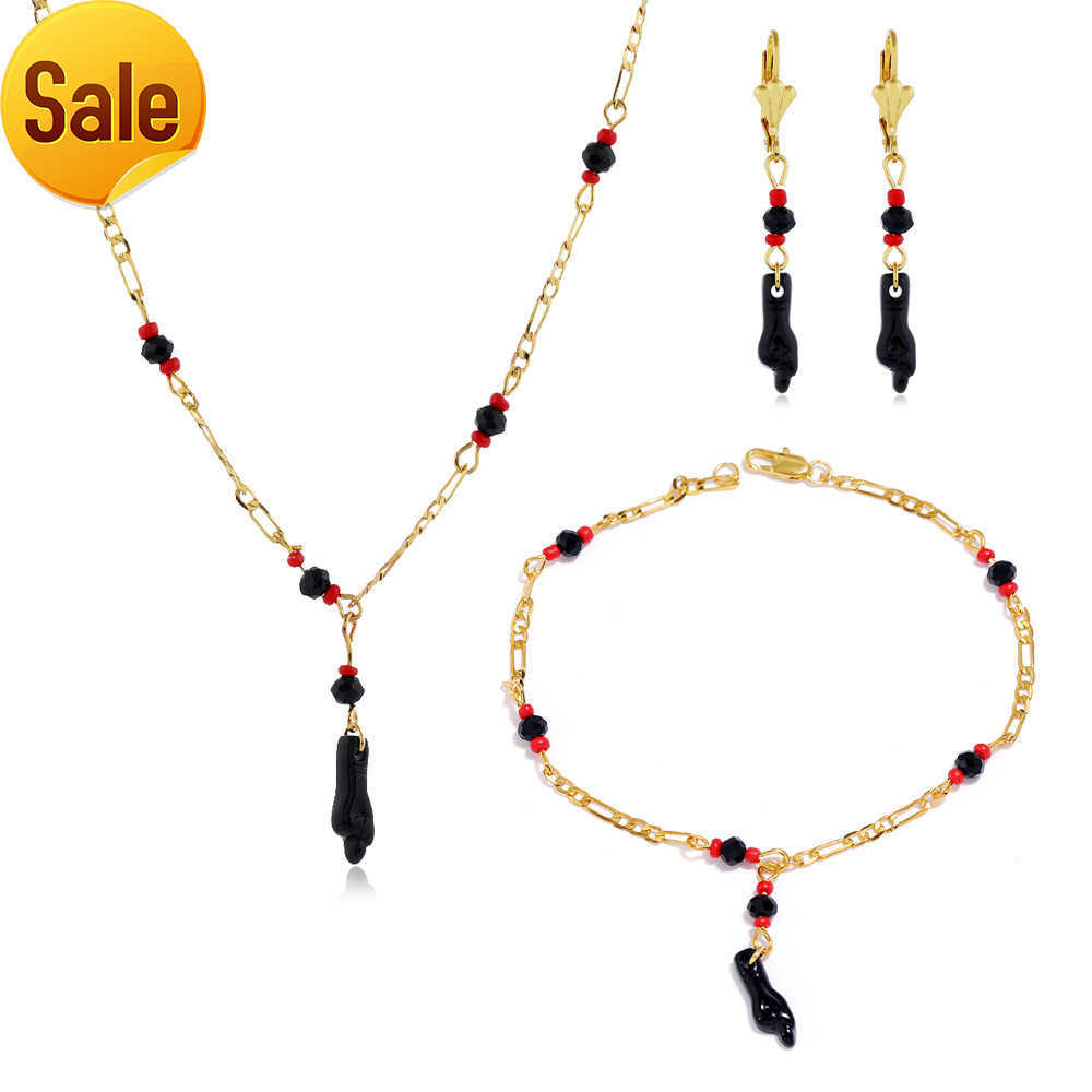 In Season Jewelry 18k Gold Plated Simulated Azabache Evil Eye Protection Necklace Figa Hand
In Season Jewelry 18k Gold Plated Simulated Azabache Evil Eye Protection Necklace Figa Hand