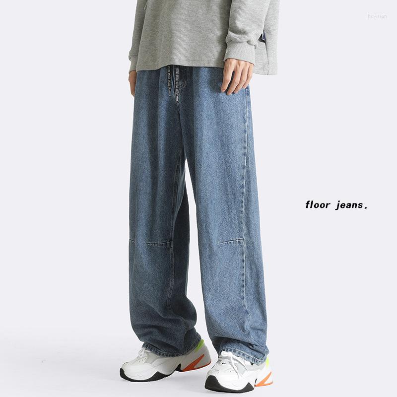 Men's Jeans Harajuku Fashion Blue Long Baggy For Men Straight Leg Loose Casual Pants Streetwear Y2k Wide Denim Trousers
Men's Jeans Harajuku Fashion Blue Long Baggy For Men Straight Leg Loose Casual Pants Streetwear Y2k Wide Denim Trousers