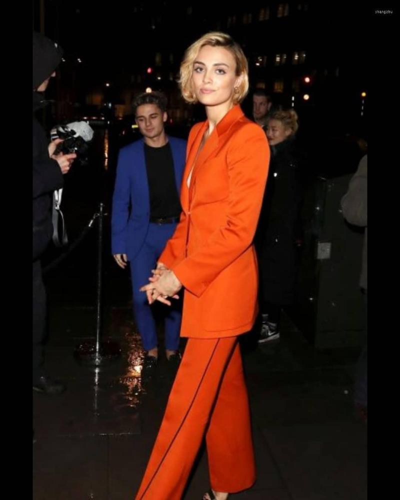 Women's Two Piece Pants Fashion Women Suits Set Bright Orange Blazer Outfits Business Lady Pantsuits Custom Made Costume Homme, Rose red
Women's Two Piece Pants Fashion Women Suits Set Bright Orange Blazer Outfits Business Lady Pantsuits Custom Made Costume Homme, Rose red