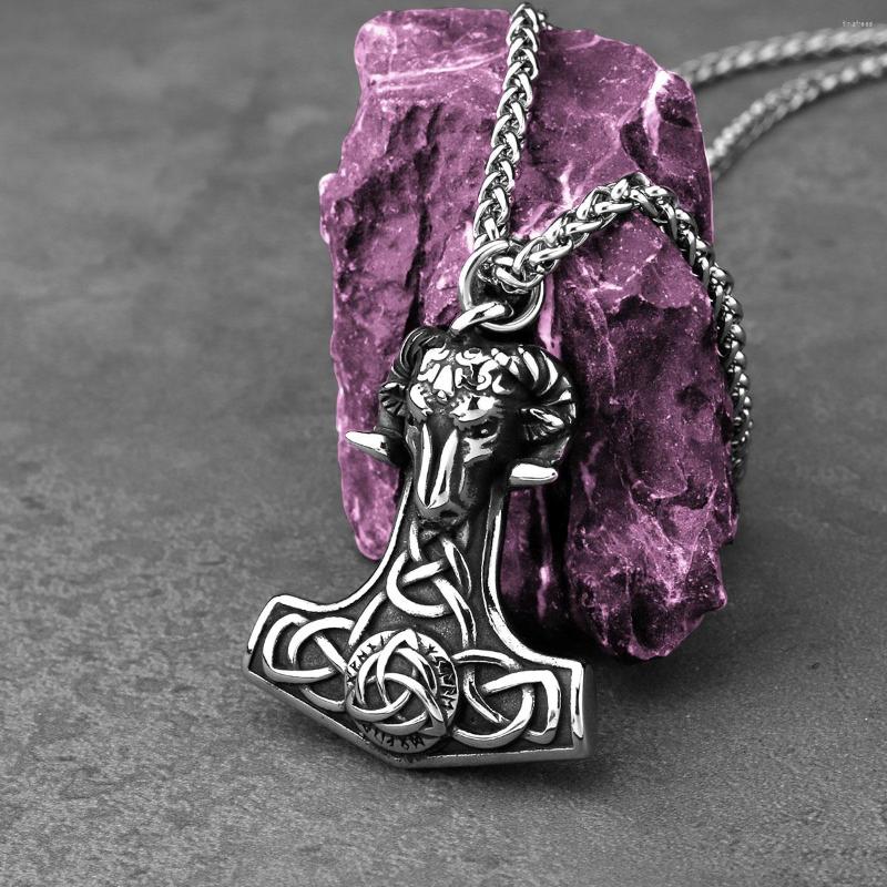 Pendant Necklaces Stainless Steel Nordic Viking Anchor Necklace Men's Fashion Sheep Head Amulet Vintage Charm Jewelry Wholesale
Pendant Necklaces Stainless Steel Nordic Viking Anchor Necklace Men's Fashion Sheep Head Amulet Vintage Charm Jewelry Wholesale