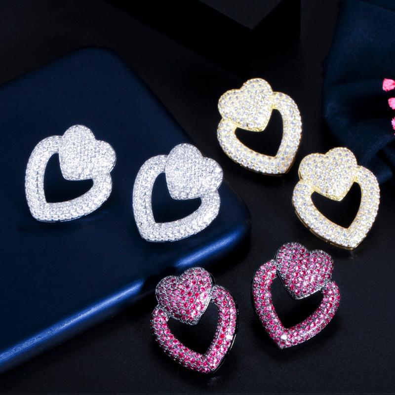 Stud Earrings ThreeGraces Unique Mirco Pave Cubic Zirconia Silver Color Double Love Heart Earring For Ladies Korean Tendy Jewelry ER647
Stud Earrings ThreeGraces Unique Mirco Pave Cubic Zirconia Silver Color Double Love Heart Earring For Ladies Korean Tendy Jewelry ER647