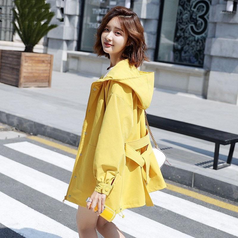 Women's Trench Coats 2023 Spring Female Hooded Casual Short Coat For Women Solid Color Loose Top Thin Windbreaker J227, Yellow
Women's Trench Coats 2023 Spring Female Hooded Casual Short Coat For Women Solid Color Loose Top Thin Windbreaker J227, Yellow
