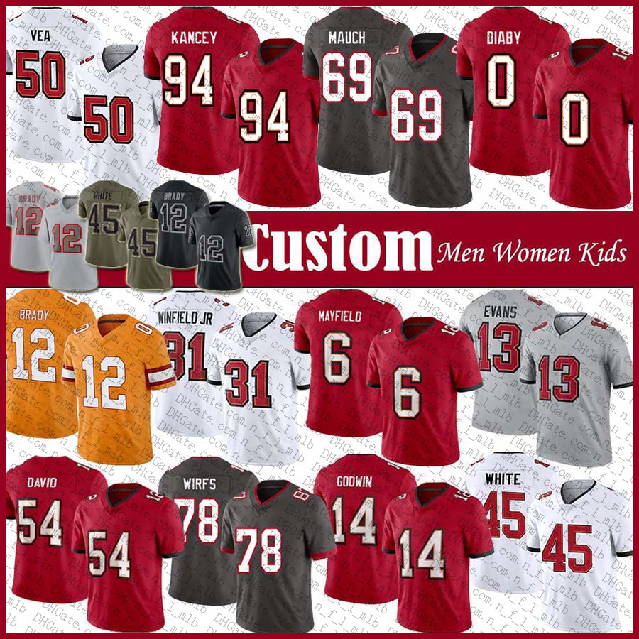 Custom NFLL Jerseys Custom 6 Baker Mayfield TB Bucs Football Jersey 13 Mike Evans Devin White Chris Godwin Vita Vea Tristan Wirfs Antoine Winfield Jr Calijah Kancey Co, Shown
Custom NFLL Jerseys Custom 6 Baker Mayfield TB Bucs Football Jersey 13 Mike Evans Devin White Chris Godwin Vita Vea Tristan Wirfs Antoine Winfield Jr Calijah Kancey Co, Shown