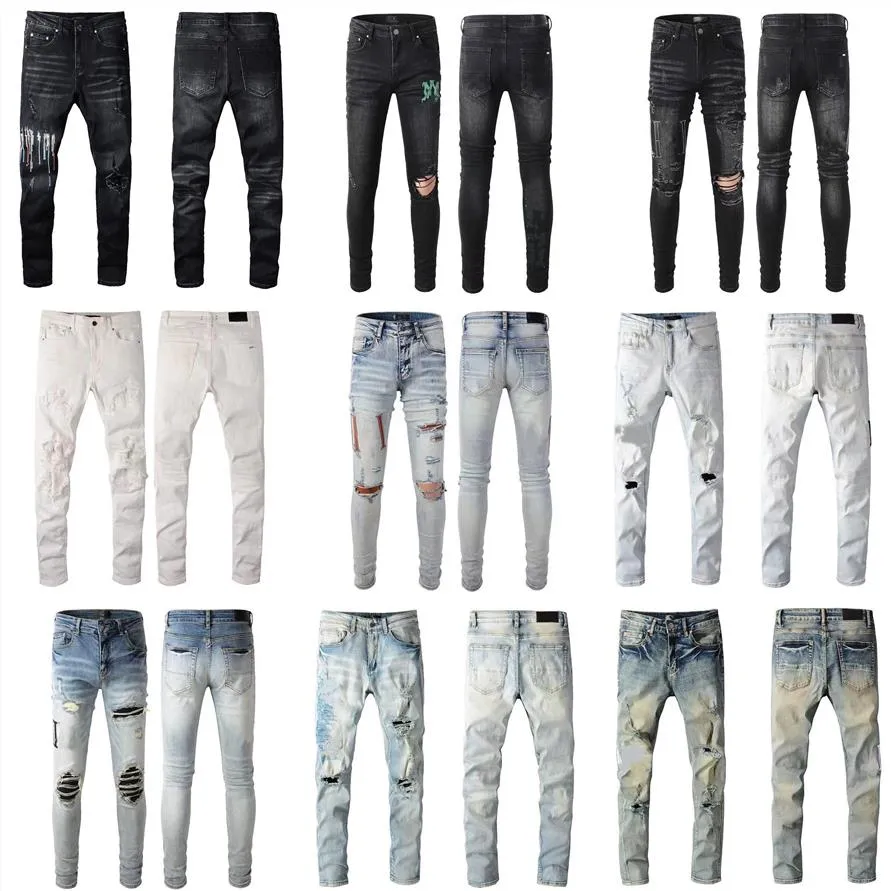 Designer mens Jeans Denim High Street Embroidery Pants Fashion Holes Trouser Hip Hop Distressed Zipper trousers For Male wPu
Designer mens Jeans Denim High Street Embroidery Pants Fashion Holes Trouser Hip Hop Distressed Zipper trousers For Male wPu
