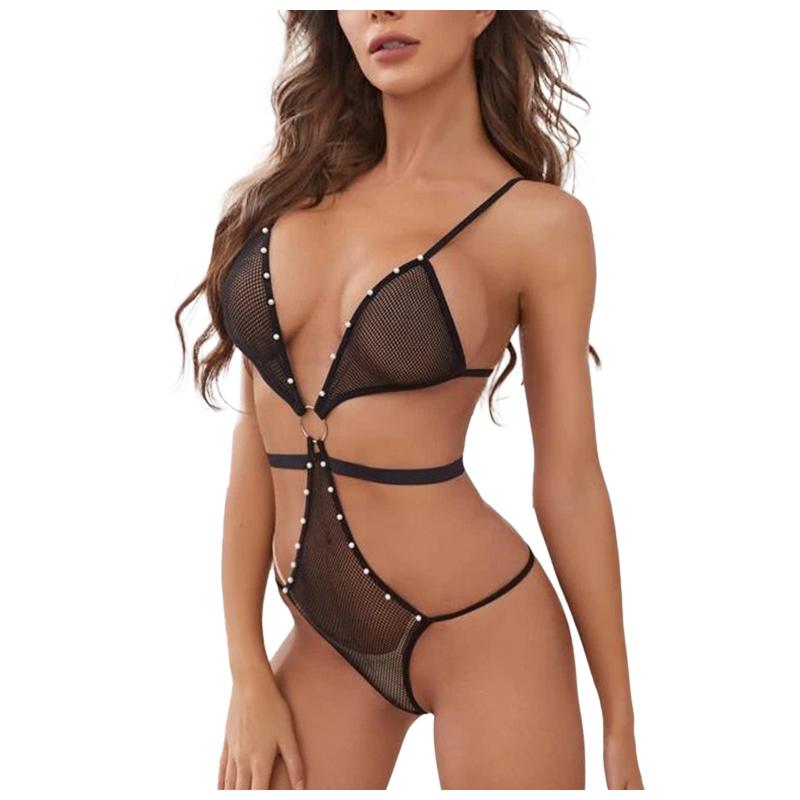 Women' Swimwear Women Fashion Sexy Lingerie See Through Bodysuit One-piece Solid Color Mesh Wireless Bra Underwear Exotic Bikini 2023Women, Black
Women' Swimwear Women Fashion Sexy Lingerie See Through Bodysuit One-piece Solid Color Mesh Wireless Bra Underwear Exotic Bikini 2023Women, Black