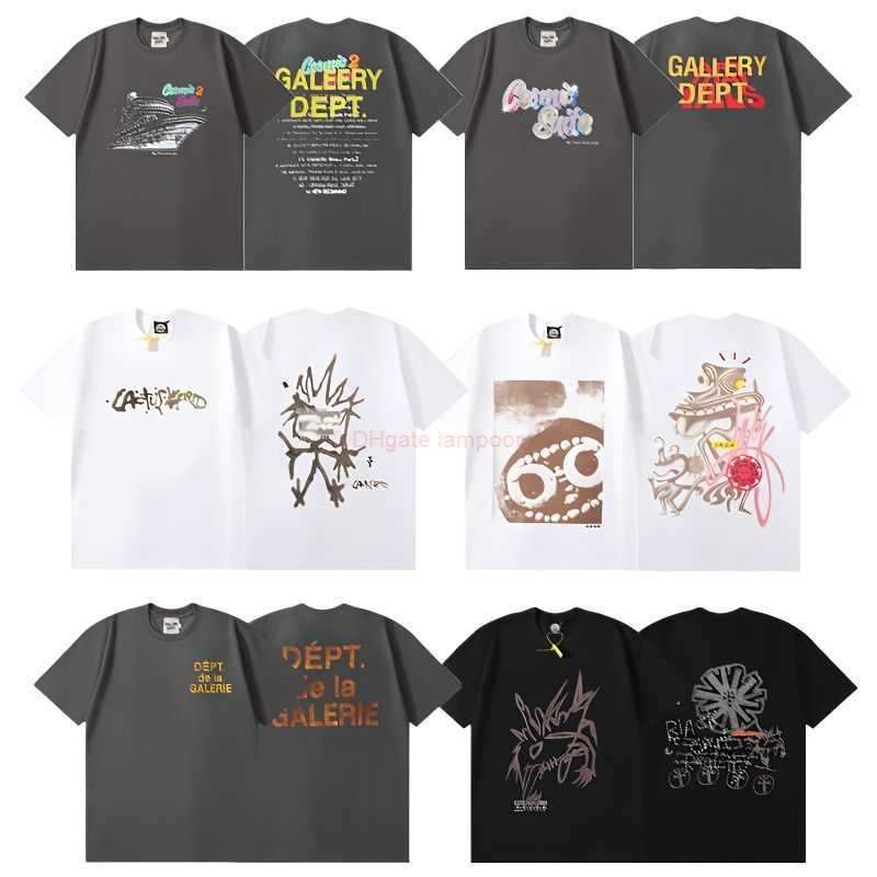 Designer Fashion Clothing Tees Tshirt Galleryes Depts Printed Bottom Short Sleeved Women's Summer Couple Style American Trendy High Street Round Neck T-shirt for Men, Gray
Designer Fashion Clothing Tees Tshirt Galleryes Depts Printed Bottom Short Sleeved Women's Summer Couple Style American Trendy High Street Round Neck T-shirt for Men, Gray