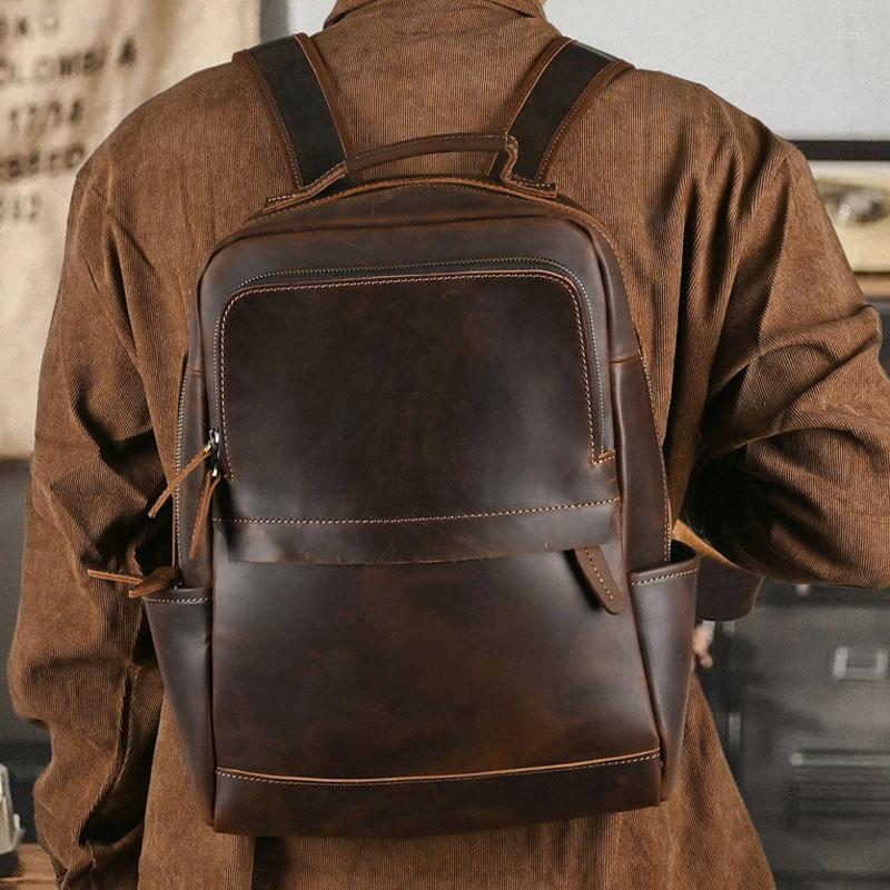 Backpack AETOO Retro Crazy Horse Skin Men's Business Travel Large Capacity Leather Bag
Backpack AETOO Retro Crazy Horse Skin Men's Business Travel Large Capacity Leather Bag