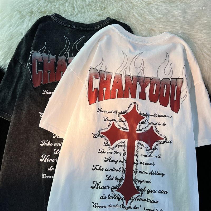 Men' T Shirts Flame Cross Gothic T-Shirt Oversized Men' Vintage Grunge Graphic Print Casual Cotton Tee Hip Hop Streetwear Unisex Y2k, Black
Men' T Shirts Flame Cross Gothic T-Shirt Oversized Men' Vintage Grunge Graphic Print Casual Cotton Tee Hip Hop Streetwear Unisex Y2k, Black