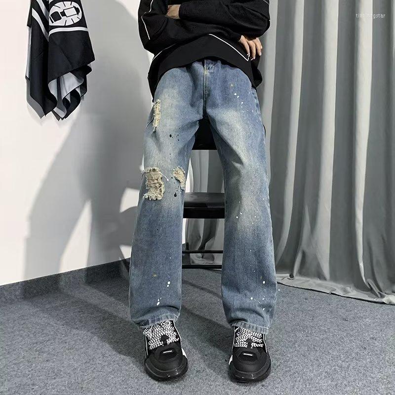 Men' Jeans 2023 High Street Ripped Hole Washed Blue Baggy Men Pants Y2K Straight Hip Hop Distressed Denim Trousers Pantalones Hombre
Men' Jeans 2023 High Street Ripped Hole Washed Blue Baggy Men Pants Y2K Straight Hip Hop Distressed Denim Trousers Pantalones Hombre