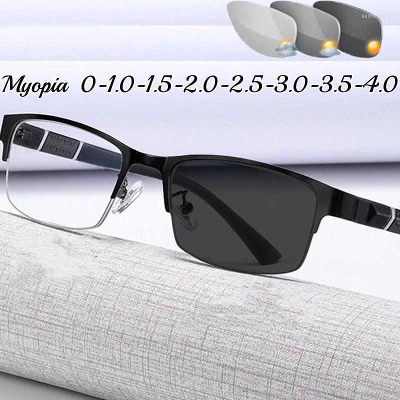 Sunglasses Men Pochromic Myopia Glasses Fashion Half Frame Metal Business Eyewear Women Outdoor Driving UV Shades Eyeglasses
Sunglasses Men Pochromic Myopia Glasses Fashion Half Frame Metal Business Eyewear Women Outdoor Driving UV Shades Eyeglasses
