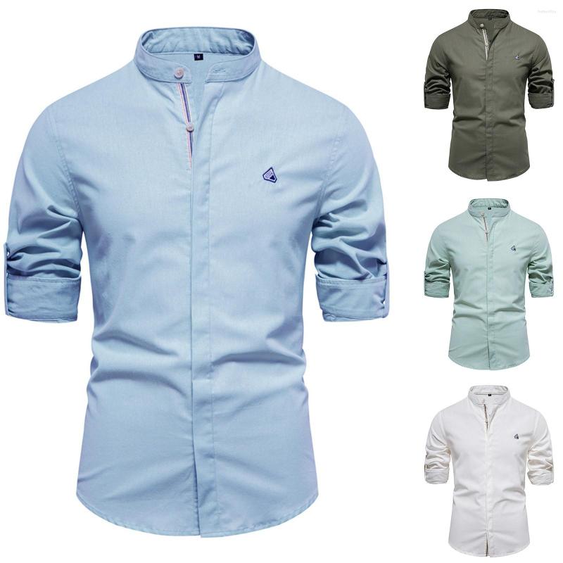 Men's Casual Shirts Mens Summer Fashion Slim Fit Shirt Cotton Business Solid Long Sleeve Oversized Ethnic, Ag
Men's Casual Shirts Mens Summer Fashion Slim Fit Shirt Cotton Business Solid Long Sleeve Oversized Ethnic, Ag