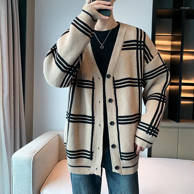 Men's Sweaters 2023 Cardigan Men Spring Korean Style Plaid Knitwear Retro Casual V-neck Loose Vintage Quality Knitted Sweater Chandails A120, Black
Men's Sweaters 2023 Cardigan Men Spring Korean Style Plaid Knitwear Retro Casual V-neck Loose Vintage Quality Knitted Sweater Chandails A120, Black