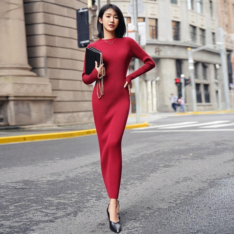 Casual Dresses Sweater Knitting Autumn Vestidos Vintage O-Neck Pullovers Long Sleeve Knitted Women Temperament Elegance Winter Dress
Casual Dresses Sweater Knitting Autumn Vestidos Vintage O-Neck Pullovers Long Sleeve Knitted Women Temperament Elegance Winter Dress