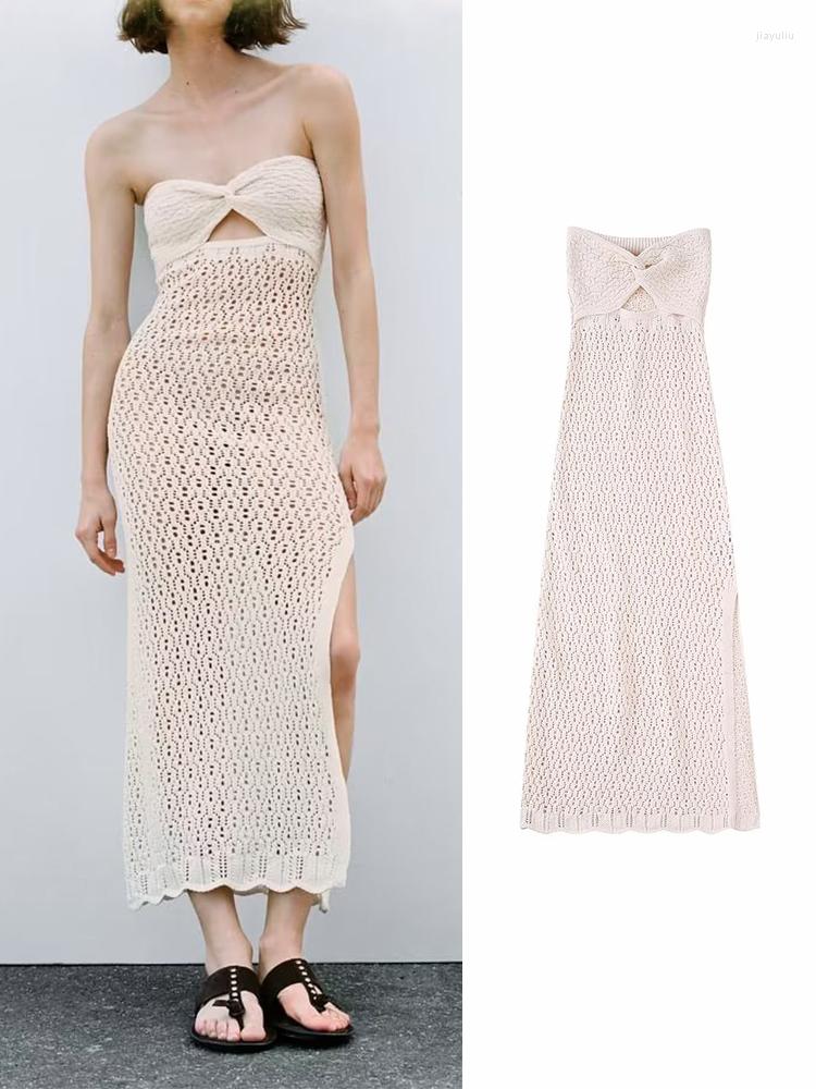 Casual Dresses Open Design Dress Woman Jacquard Mesh Knitted For Women 2023 Sleeveless Long Hem Side Split Summer, Beige
Casual Dresses Open Design Dress Woman Jacquard Mesh Knitted For Women 2023 Sleeveless Long Hem Side Split Summer, Beige