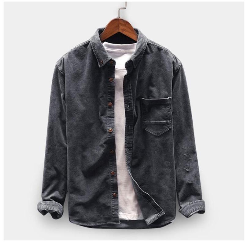 Men's Casual Shirts 2023 Flannel Shirt Men Long Sleeve Winter 4 Colors Corduroy Hip Hop Blouse, Grey
Men's Casual Shirts 2023 Flannel Shirt Men Long Sleeve Winter 4 Colors Corduroy Hip Hop Blouse, Grey