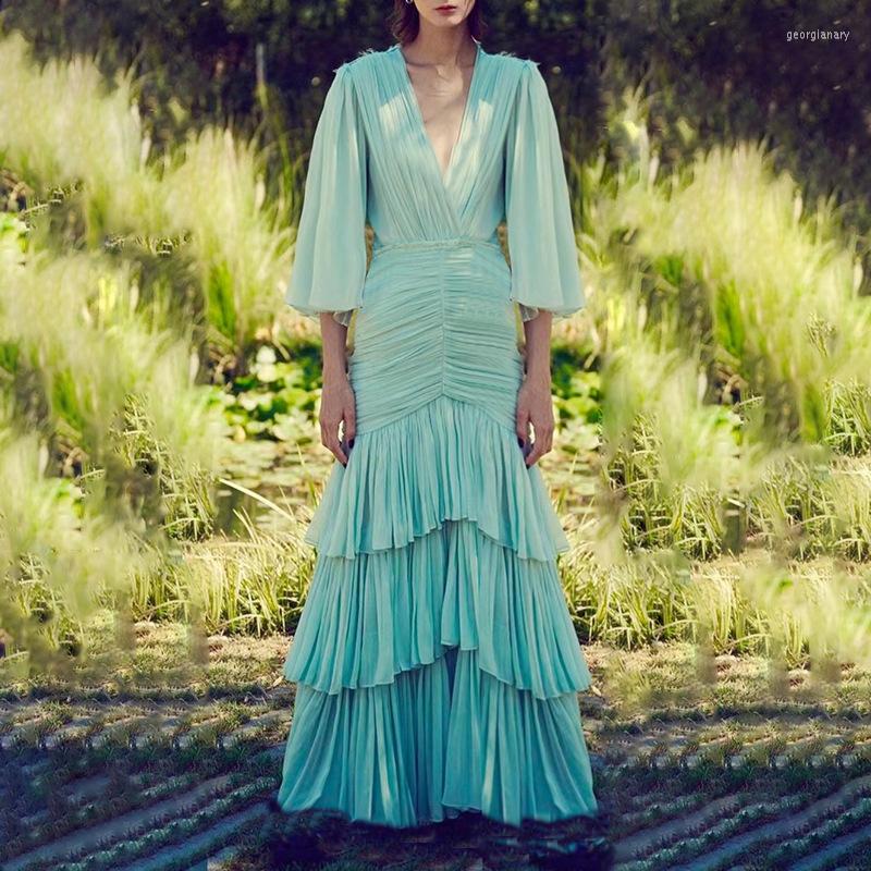 Party Dresses Designer 2023 Spring Summer Women' High Quality Fashion Casual Sexy Ruffles Vintage Elegant Chiffon Long Dress, Turquoise
Party Dresses Designer 2023 Spring Summer Women' High Quality Fashion Casual Sexy Ruffles Vintage Elegant Chiffon Long Dress, Turquoise