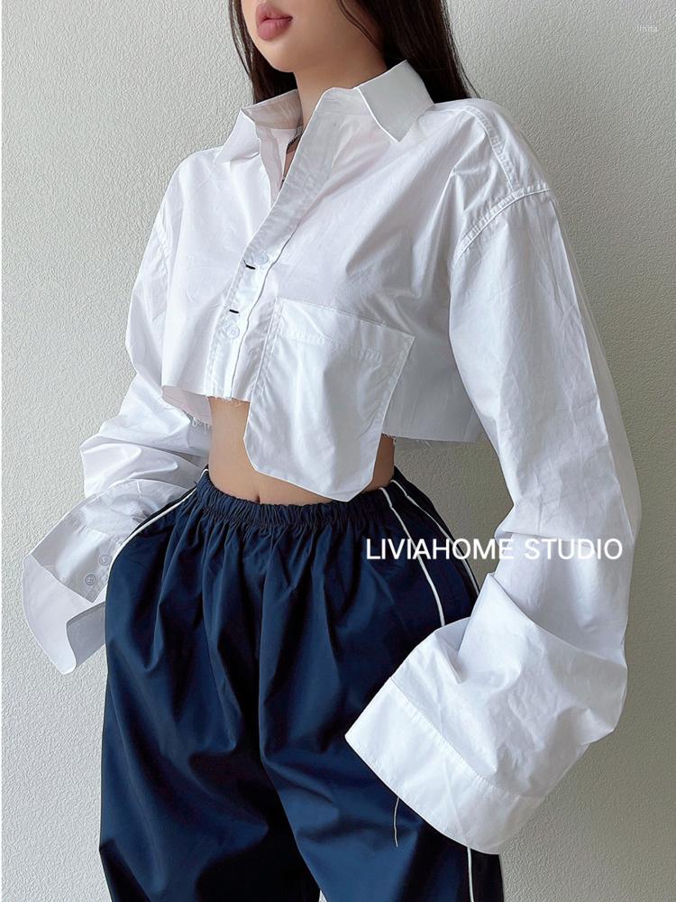 Women' Blouses Sweet American Spice Girls Irregular White Shirt Women Lapel Loose Long Sleeve Tops Sexy Korean Overshirt Blouse VP8R, Army green
Women' Blouses Sweet American Spice Girls Irregular White Shirt Women Lapel Loose Long Sleeve Tops Sexy Korean Overshirt Blouse VP8R, Army green