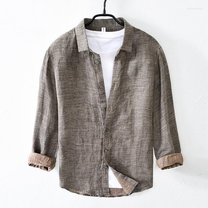 Men's Casual Shirts Vintage Linen Shirt Men Spring Autumn Khaki Lapel Loose Long Sleeve Retro Solid Breathable Cardigan Top Tees, Gray
Men's Casual Shirts Vintage Linen Shirt Men Spring Autumn Khaki Lapel Loose Long Sleeve Retro Solid Breathable Cardigan Top Tees, Gray