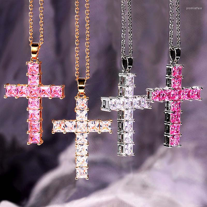 Chains WUKALO Female Cross Necklace Inlaid White/Pink Cubic Zirconia Fashionable Versatile Women For Party Jewelry
Chains WUKALO Female Cross Necklace Inlaid White/Pink Cubic Zirconia Fashionable Versatile Women For Party Jewelry