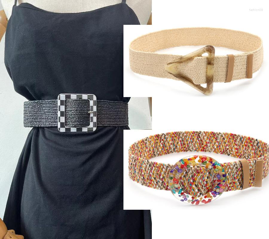 Belts PP Vintage Braided Waist Belt Summer Solid Female Round Wooden Buckle Fake Straw Wide Elasticity Women, Black
Belts PP Vintage Braided Waist Belt Summer Solid Female Round Wooden Buckle Fake Straw Wide Elasticity Women, Black