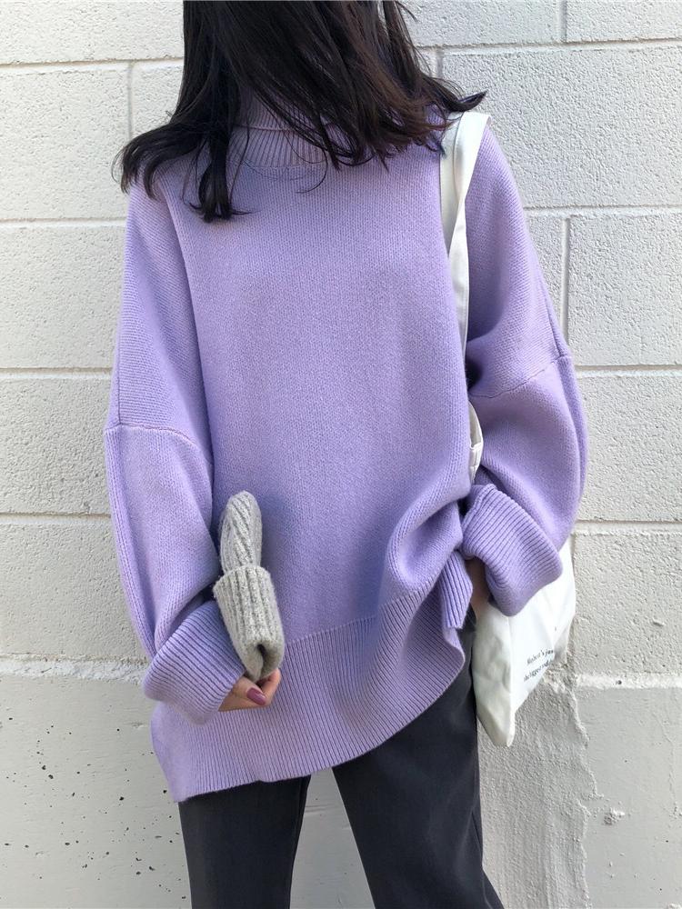Women' Sweaters Women Turtleneck Cashmere Sweater Long Sleeve Solid Loose Casual Knitting Pullovers Female Autumn Winter Oversize Jumper, Purple
Women' Sweaters Women Turtleneck Cashmere Sweater Long Sleeve Solid Loose Casual Knitting Pullovers Female Autumn Winter Oversize Jumper, Purple