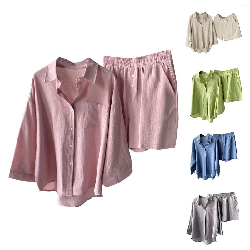 Women' Tracksuits Cotton Linen Women Summer Shorts Suits Holiday Long Sleeve Shirts And Pants 2 Pieces Sets Chic Outfits, Beige
Women' Tracksuits Cotton Linen Women Summer Shorts Suits Holiday Long Sleeve Shirts And Pants 2 Pieces Sets Chic Outfits, Beige