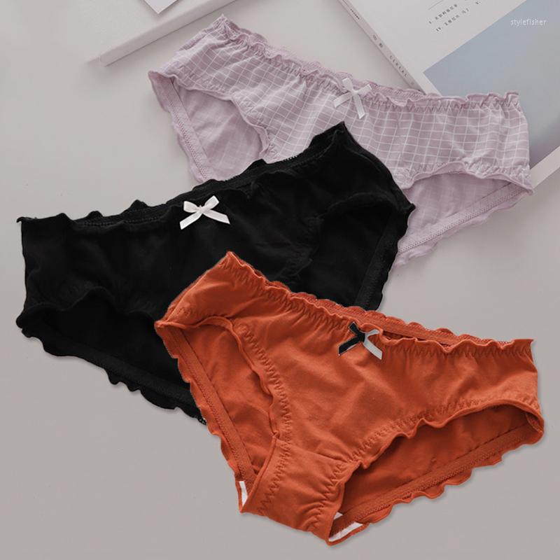 Women's Panties Plaid Women'S Ruffled Wave Shape Cotton Underwear Female Comfort Lingerie Bow Sexy Mid Waist Briefs Lady Underpants
Women's Panties Plaid Women'S Ruffled Wave Shape Cotton Underwear Female Comfort Lingerie Bow Sexy Mid Waist Briefs Lady Underpants