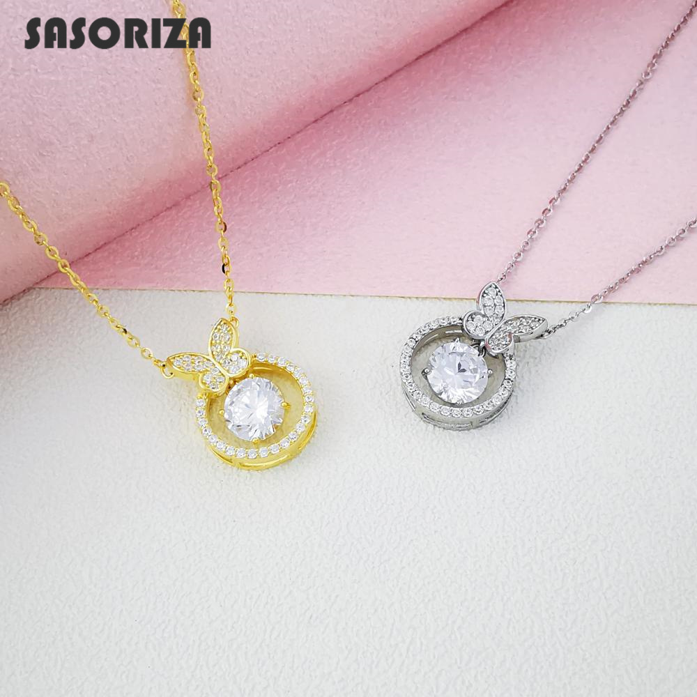925 Sterling Silver Necklace for Women Butterfly Round Pendant Zircon Necklace Fine Jewelry
925 Sterling Silver Necklace for Women Butterfly Round Pendant Zircon Necklace Fine Jewelry