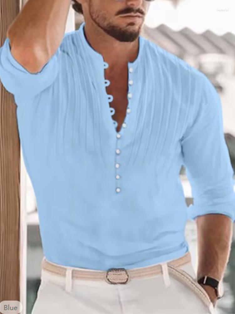 Men' Casual Shirts Cotton Linen Men' Office Shirt 2023 Spring Summer Simple Solid Standing Collar Long Sleeved Top Man Loose Button, 01 white
Men' Casual Shirts Cotton Linen Men' Office Shirt 2023 Spring Summer Simple Solid Standing Collar Long Sleeved Top Man Loose Button, 01 white