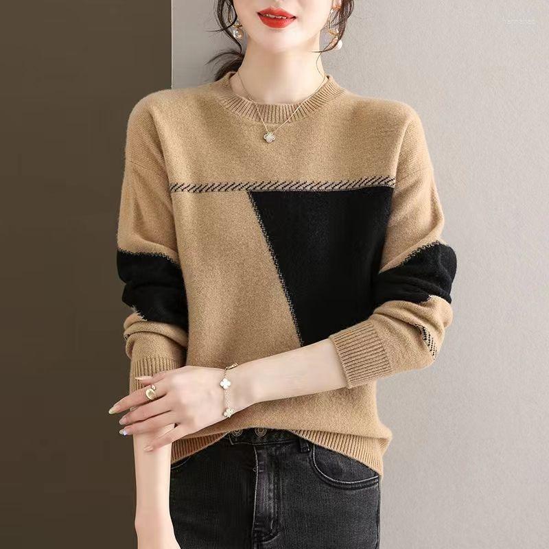Women's Sweaters Female Clothing Geometric Patchwork Autumn Winter Contrasting Colors Fashion Loose Knitted All-match Round Neck Jumpers, White
Women's Sweaters Female Clothing Geometric Patchwork Autumn Winter Contrasting Colors Fashion Loose Knitted All-match Round Neck Jumpers, White