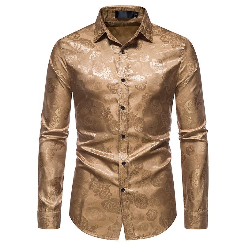 Men' Casual Shirts 2023 Rose Jacquard Men Shirt Button Up Slim Dress Long Sleeve Vintage Wedding Bridegroom Chemise HommeMen, Gray
Men' Casual Shirts 2023 Rose Jacquard Men Shirt Button Up Slim Dress Long Sleeve Vintage Wedding Bridegroom Chemise HommeMen, Gray
