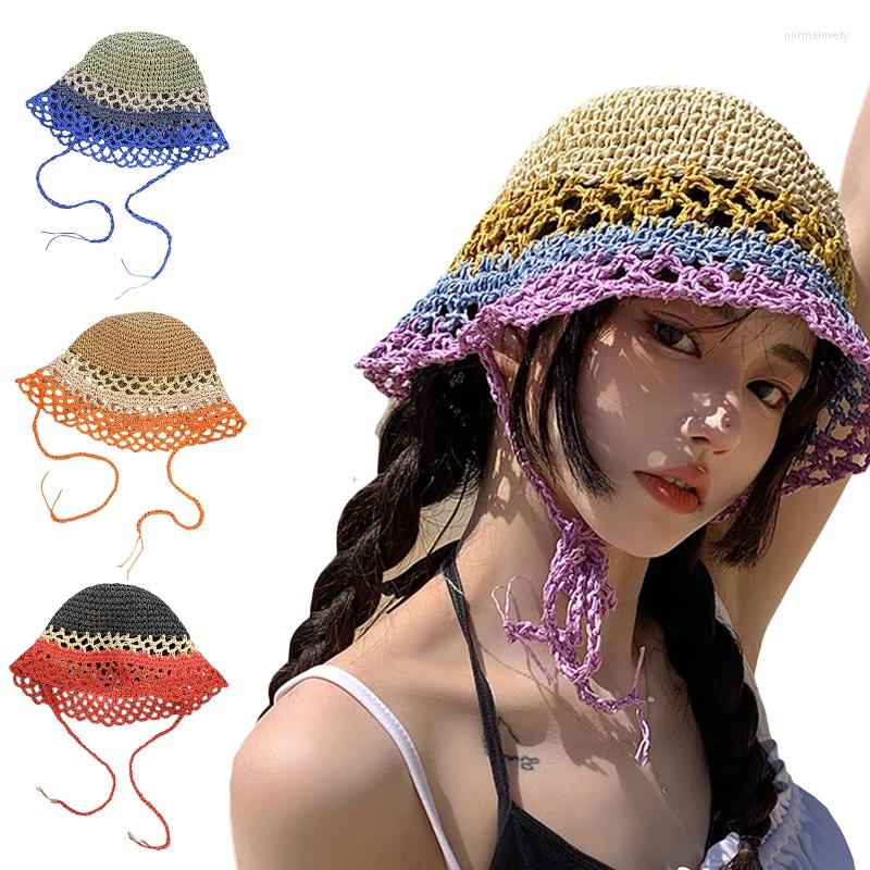 Berets Crochet Color Matching Bucket Hat Multi-Color Breathable Wide Brim Skin-friendly Sunproof Fisherman, Red
Berets Crochet Color Matching Bucket Hat Multi-Color Breathable Wide Brim Skin-friendly Sunproof Fisherman, Red