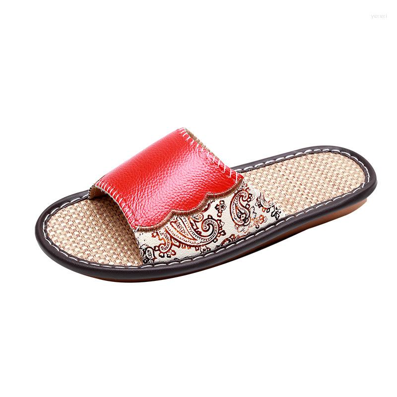 Slippers Women's Genuine Leather Summer Indoor Anti-Skip Soft Sofa Couple's Household Women Men's Casual Home Shoes, Brown
Slippers Women's Genuine Leather Summer Indoor Anti-Skip Soft Sofa Couple's Household Women Men's Casual Home Shoes, Brown