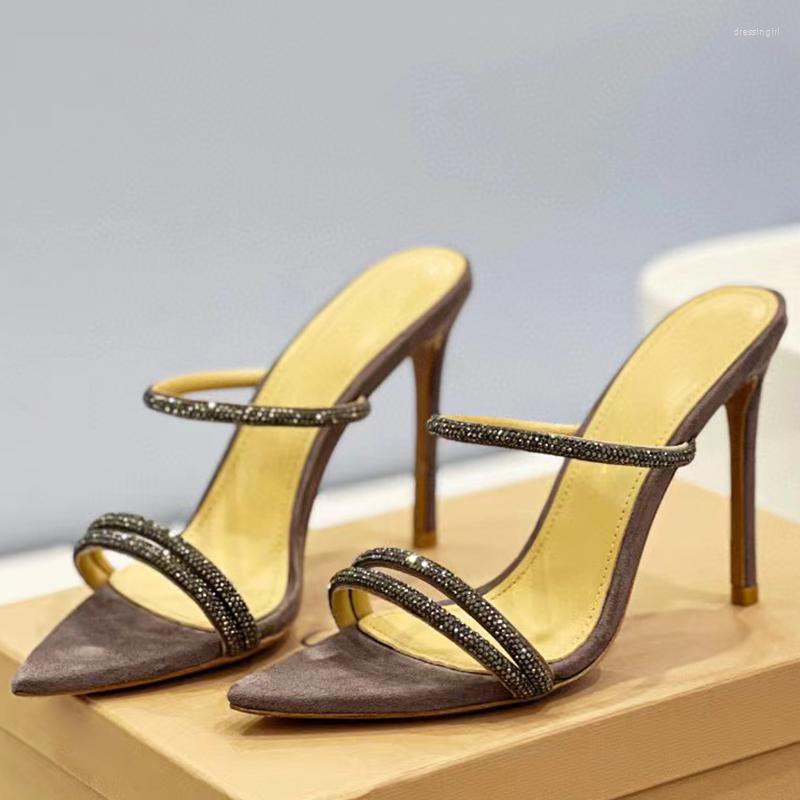 Slippers Summer Women High Heel Sexy Pointed Toe Genuine Leather Slip On Runway Designer Ankle Strap Thin Dress, As show
Slippers Summer Women High Heel Sexy Pointed Toe Genuine Leather Slip On Runway Designer Ankle Strap Thin Dress, As show