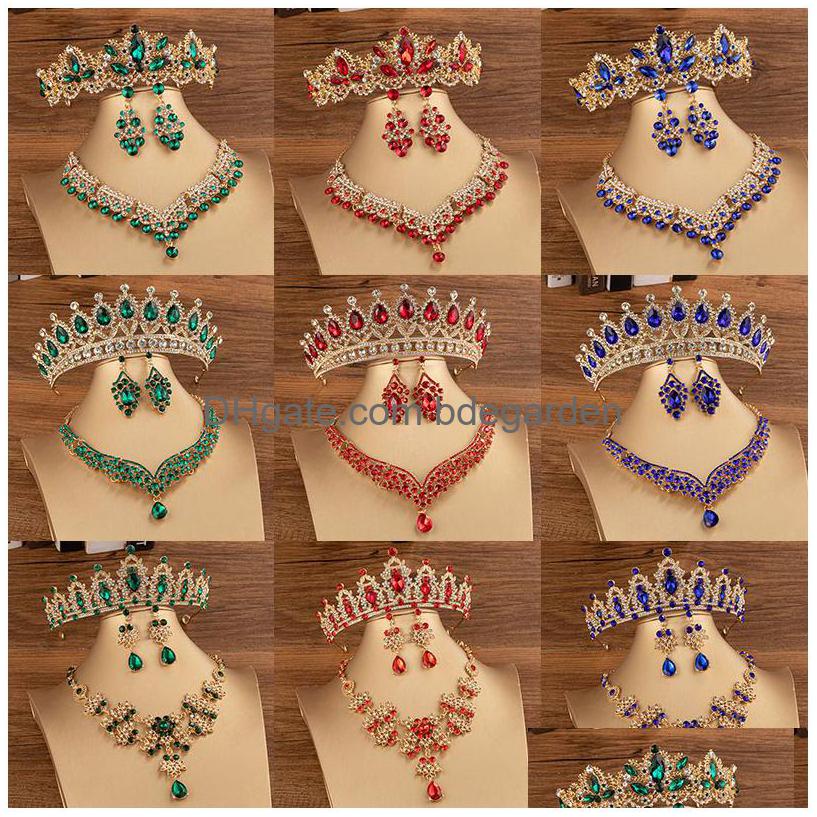 Hair Jewelry Crystal Bridal Tiaras And Crown For Women Queen Princess Red Blue Green Necklace Sets Fashion Set Diadems Drop Dhhio
Hair Jewelry Crystal Bridal Tiaras And Crown For Women Queen Princess Red Blue Green Necklace Sets Fashion Set Diadems Drop Dhhio