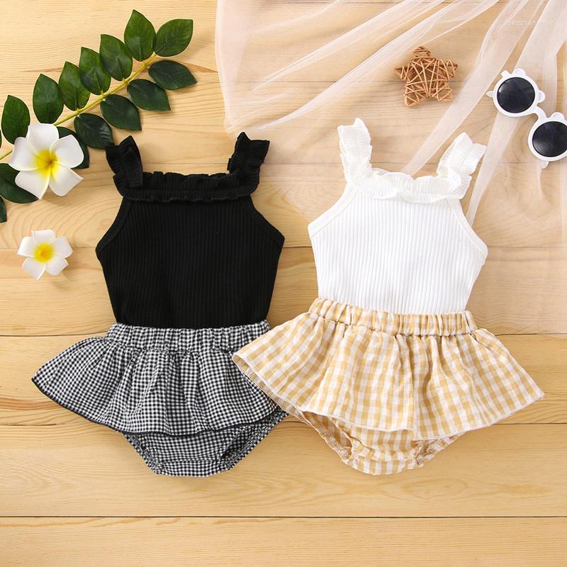 Clothing Sets 0-24M Orn Girls Outfits Sleeveless Romper Tops Plaid Short With Tutu Skirts 2Pcs Summer Baby Suits, Black
Clothing Sets 0-24M Orn Girls Outfits Sleeveless Romper Tops Plaid Short With Tutu Skirts 2Pcs Summer Baby Suits, Black