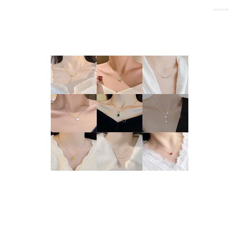 Chains Versatile Fairy Temperament Korean Necklace Small Crowd Diamond Setting Colorful Love Collar Chain Wholesale
Chains Versatile Fairy Temperament Korean Necklace Small Crowd Diamond Setting Colorful Love Collar Chain Wholesale