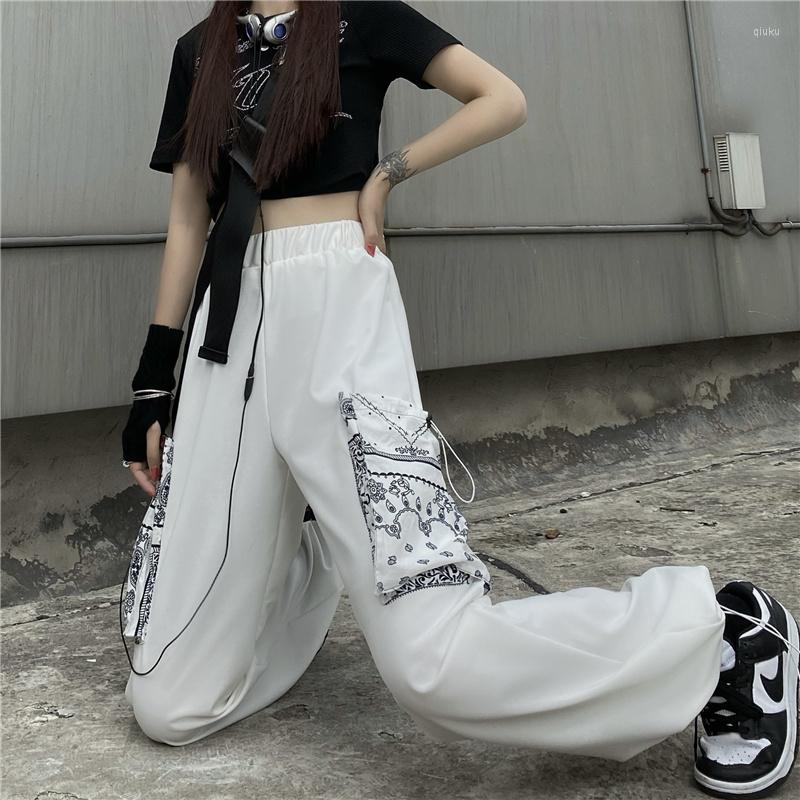Women's Pants Korean Harajuku Casual Loose Harem Vintage High Waist Pattern Big Pocket Trouser Elastic Overalls Tie Feet, White
Women's Pants Korean Harajuku Casual Loose Harem Vintage High Waist Pattern Big Pocket Trouser Elastic Overalls Tie Feet, White