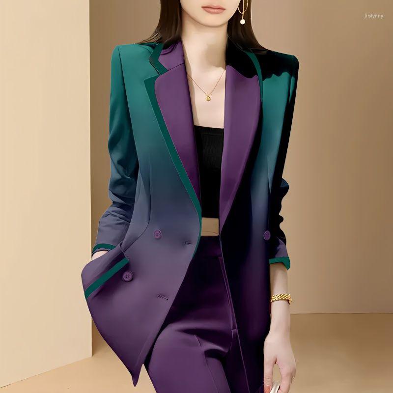 Women's Two Piece Pants High-end Light Luxury Fashion Sense Temperament Blazer Women's Spring 2023 Gradient Color Commuter Suit, Gradient coat
Women's Two Piece Pants High-end Light Luxury Fashion Sense Temperament Blazer Women's Spring 2023 Gradient Color Commuter Suit, Gradient coat
