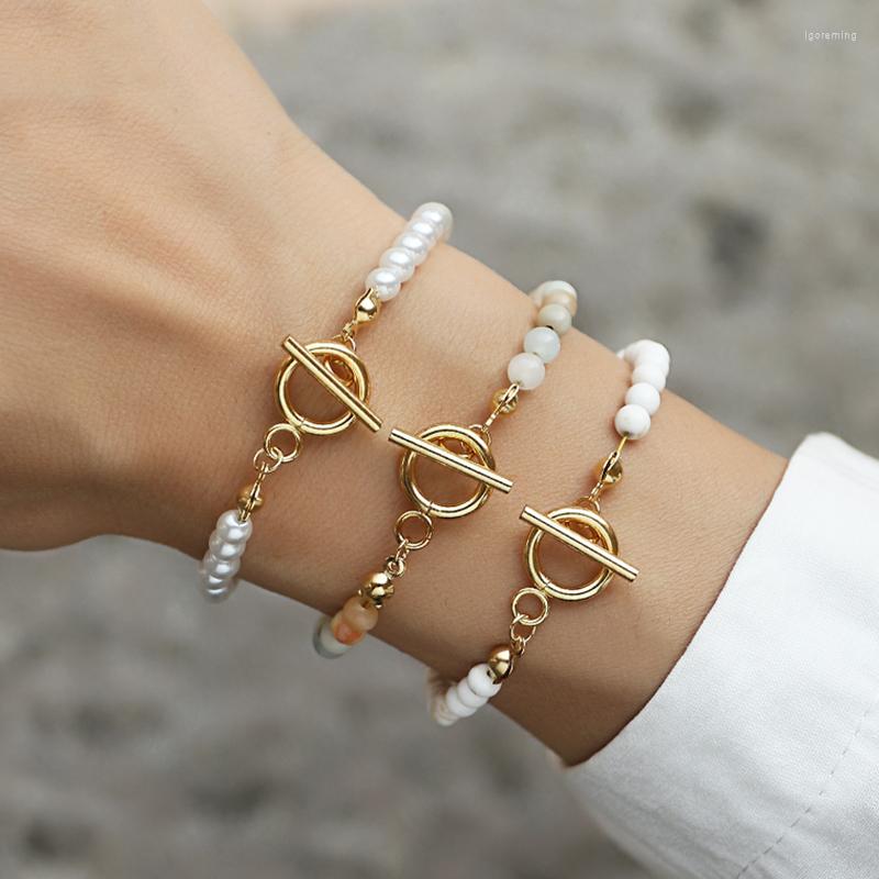 Strand 2023 Classic Stainless Steel OT Buckle Women Bracelet Simple Imitation Pearls 4mm Bead For Jewelry Gift
Strand 2023 Classic Stainless Steel OT Buckle Women Bracelet Simple Imitation Pearls 4mm Bead For Jewelry Gift