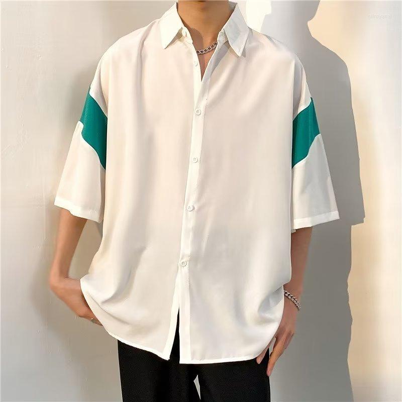 Men's Casual Shirts Summer Short Sleeve Shirt Men Fashion Social Mens Dress Korean Loose White Office Formal -3XL, Green
Men's Casual Shirts Summer Short Sleeve Shirt Men Fashion Social Mens Dress Korean Loose White Office Formal -3XL, Green
