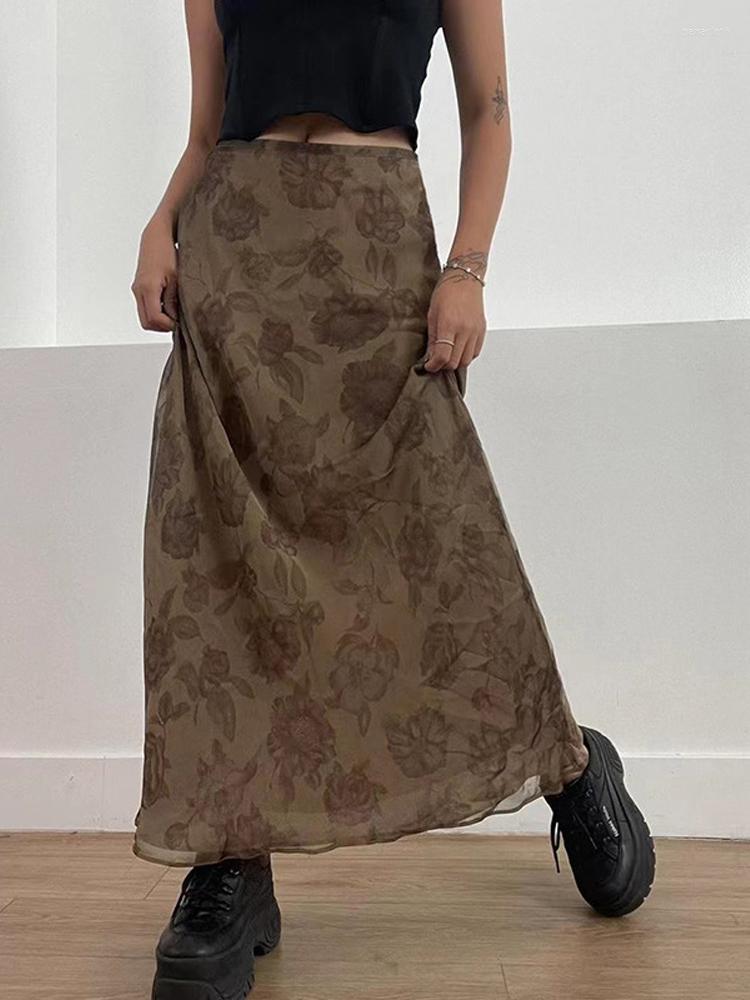 Skirts Y2K Floral Midi Vintage Fairycore Grunge Pleated Women Holiday Bohemian Long Harajuku Korean Chic, Brown
Skirts Y2K Floral Midi Vintage Fairycore Grunge Pleated Women Holiday Bohemian Long Harajuku Korean Chic, Brown
